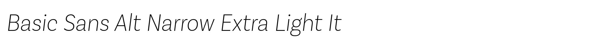 Basic Sans Alt Narrow Extra Light It image